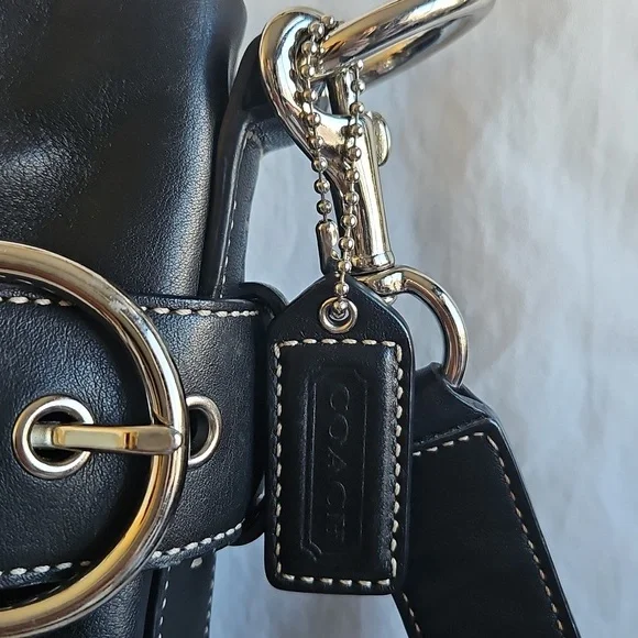 Coach Elegant Black Leather Crossbody Bag - Picture 7 of 8